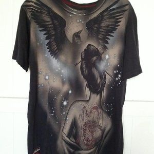 AFFLICTION Red Label Mens S/S Graphic T-Shirt Asia